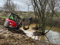 South Pond being dredged Dec 23