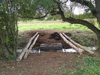 Constructing a new path across the ditch