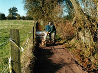 Footpath to the north under construction