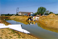 Slipway & towpath under construction