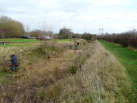 Volunteers clearing the canal