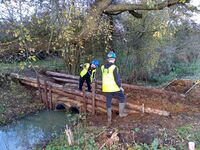 Building the new footpath crossings