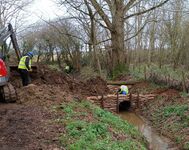 Constructing the crossing into Coppidthorne Meadow