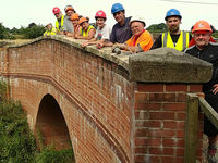 London WRG on Steppingstone Lane Bridge end June 18 - photo Martin Ludgate