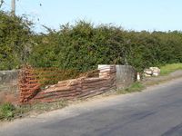 Station Road Bridge after a vehicle impact